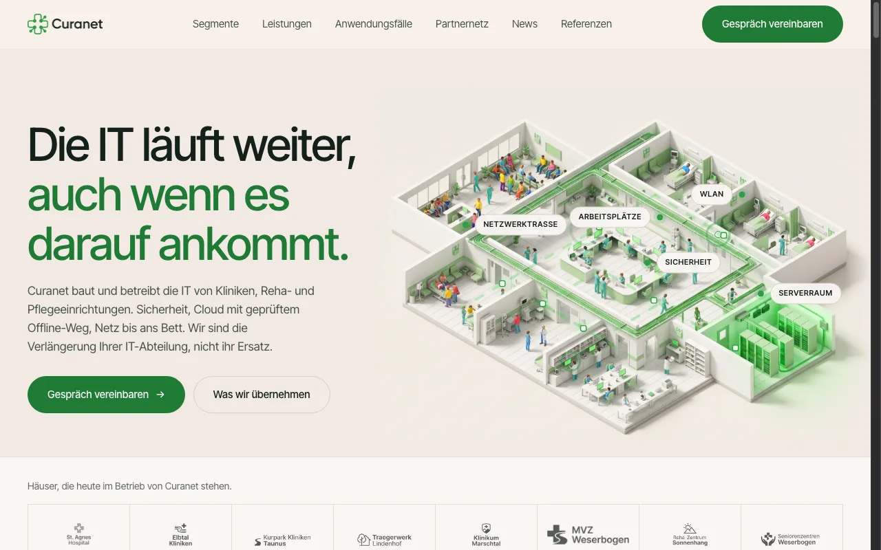 Vorschau der Curanet-Beispielseite