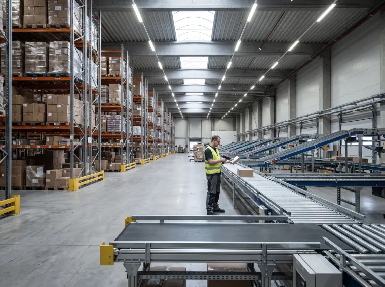 Verteilzentrum eines Handelsunternehmens